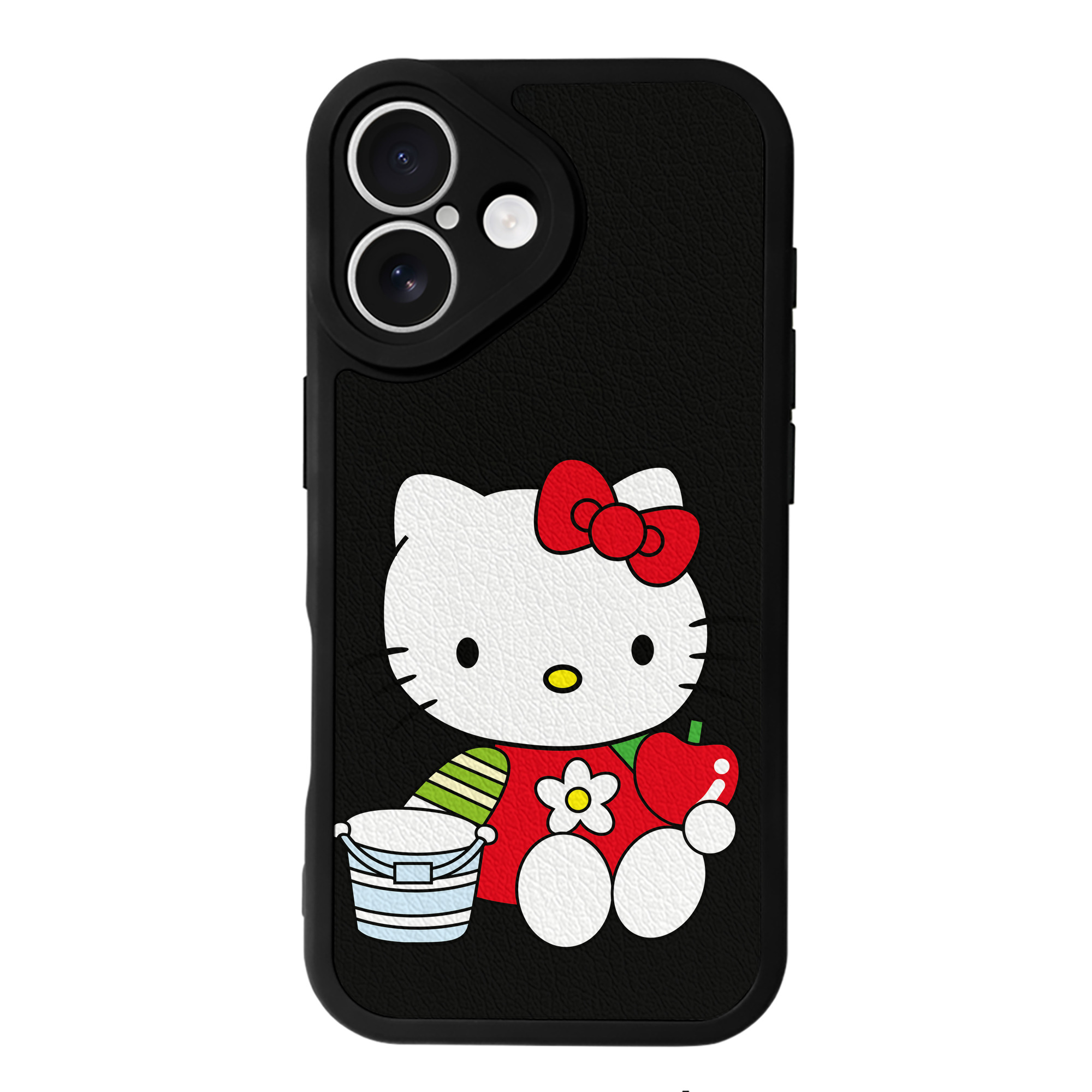 （画像用） Hello Kitty ハローキティ 【iPhone 16シリーズ対応】シリコンスマホケース（レザー調） 材質：シリコン